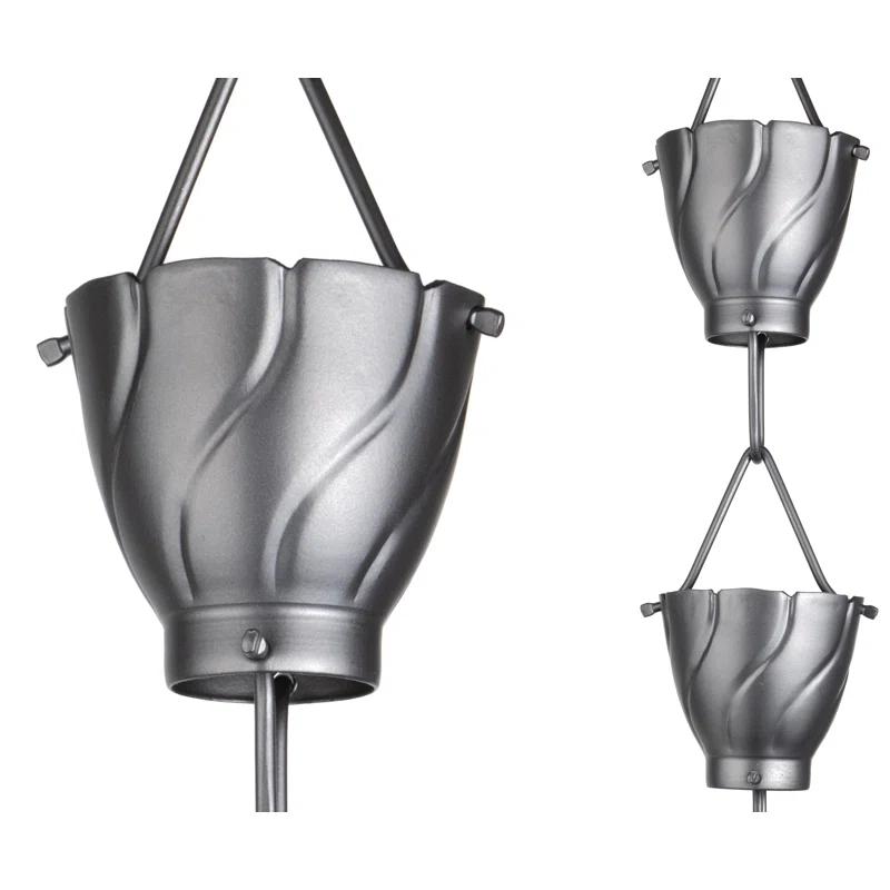 Monarch Rain Chains Aluminum Akira Rain Chain Replacement Downspout for Gutters