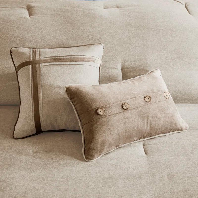 Madison Park Boone 7 Piece Faux Suede Comforter Set