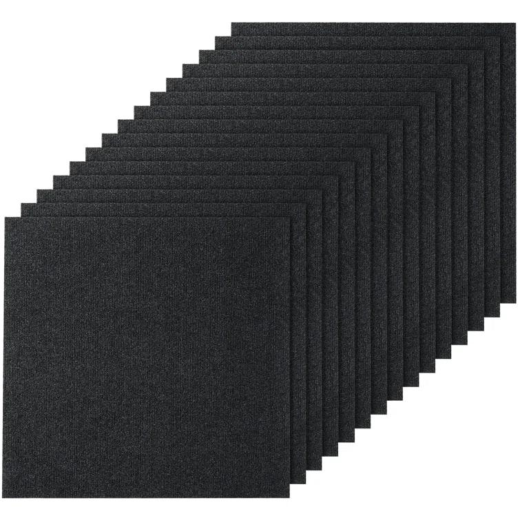 VEVOR 24'' W x 24'' L Level Cut And Loop Polyester Carpet Tile (Set of 15)