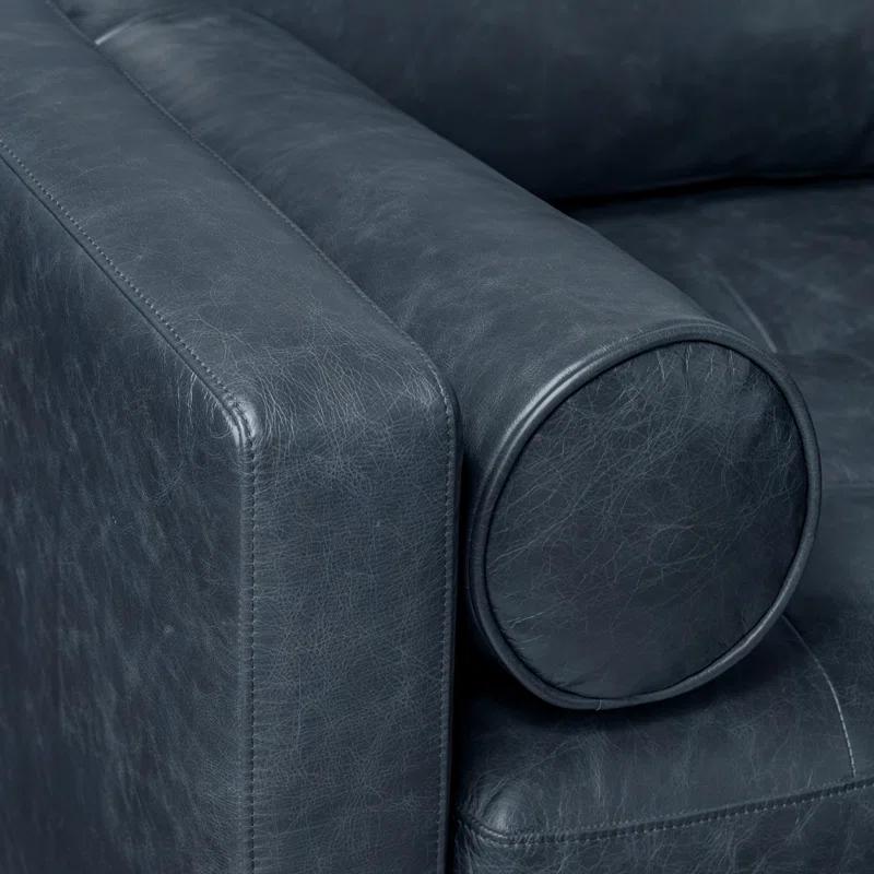Poly & Bark Napa Corner Sectional in Full-Grain Genuine Italian Leather