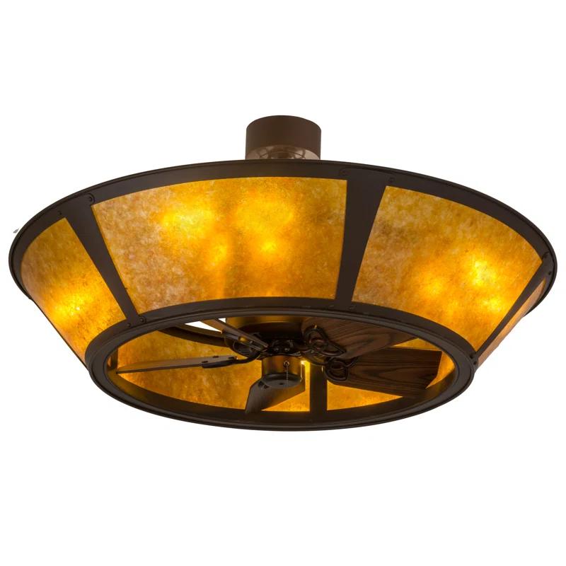 Meyda Lighting Sutter Glass Semi Flush Mount