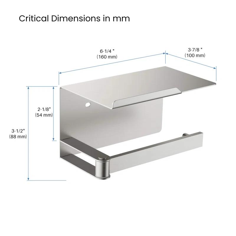KIBI KBA1209BN Deco Wall Mounted Toilet Paper Holder