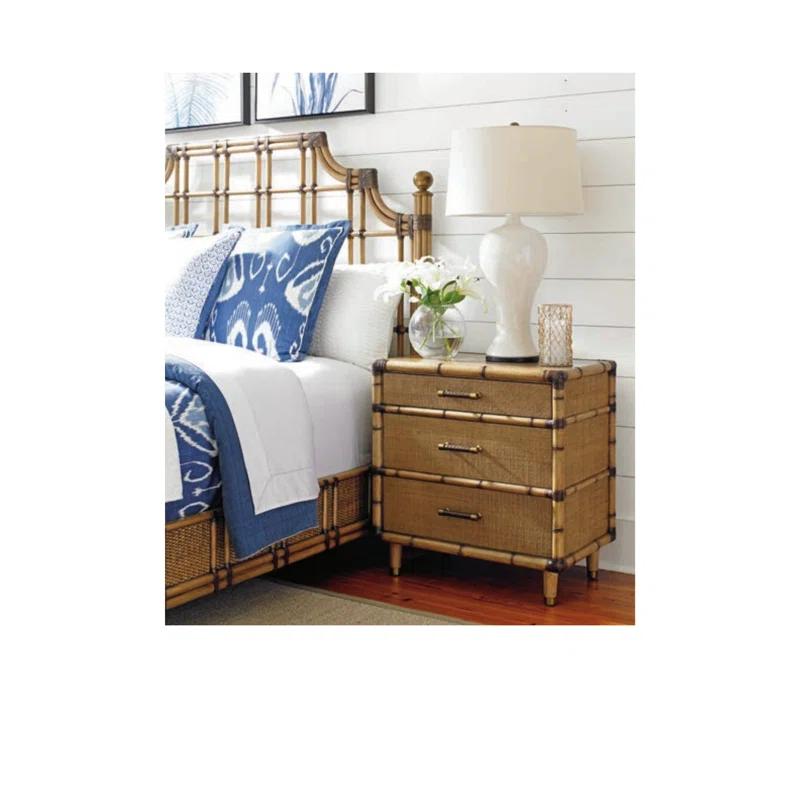 Tommy Bahama Home Twin Palms St. Kitts Rattan Bed