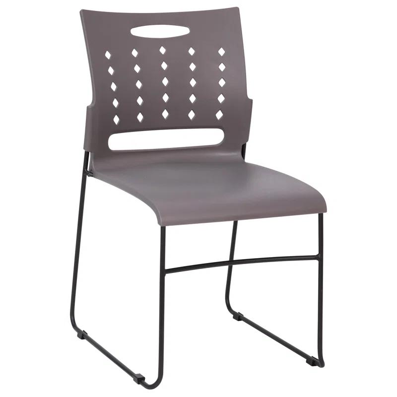 Flash Furniture 881 lb. Capacity Sled Base Stack Chair with Carry Handle and Air-Vent Back
