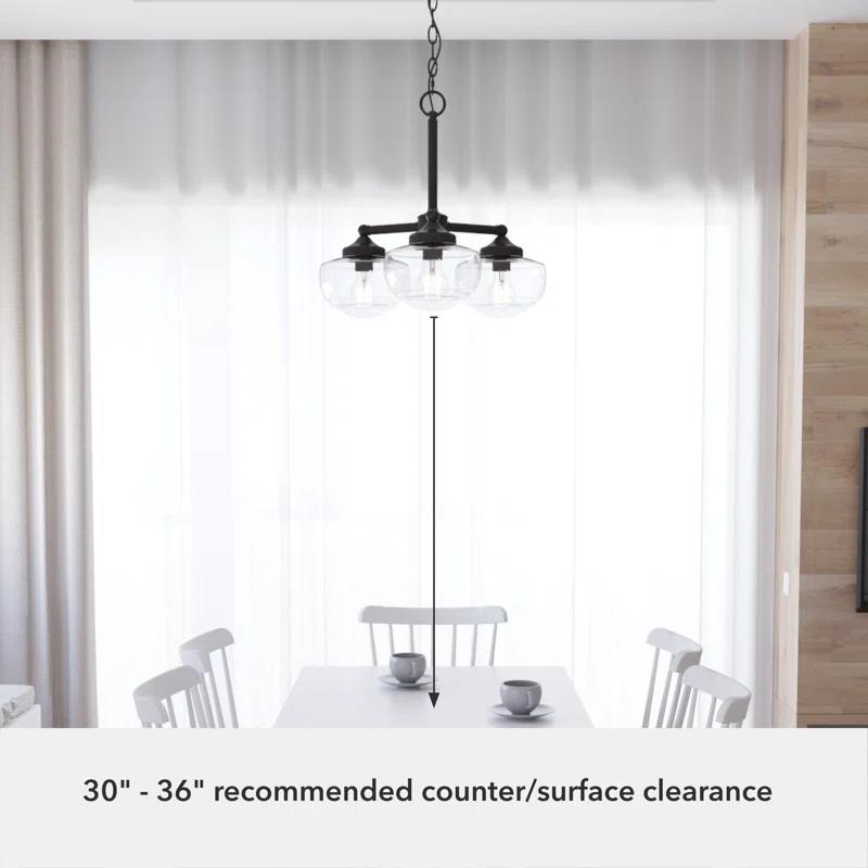 Hunter Fan Hunter Saddle Creek 3 Light Chandelier Ceiling Light Fixture
