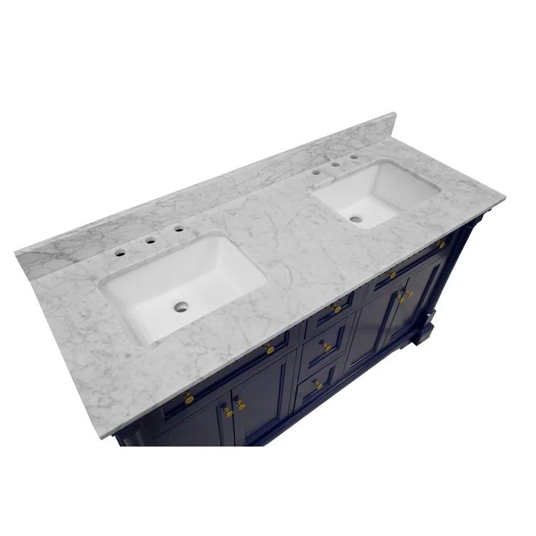 Etta Avenue™ Lydie 60'' Double Bathroom Vanity with Marble Top