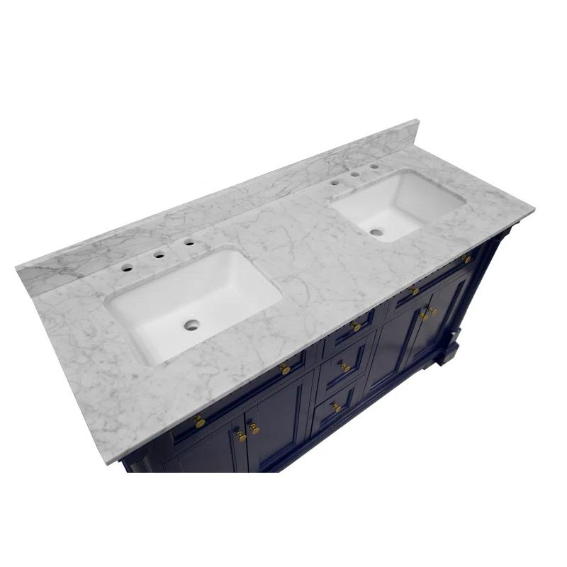Etta Avenue™ Lydie 60'' Double Bathroom Vanity with Marble Top