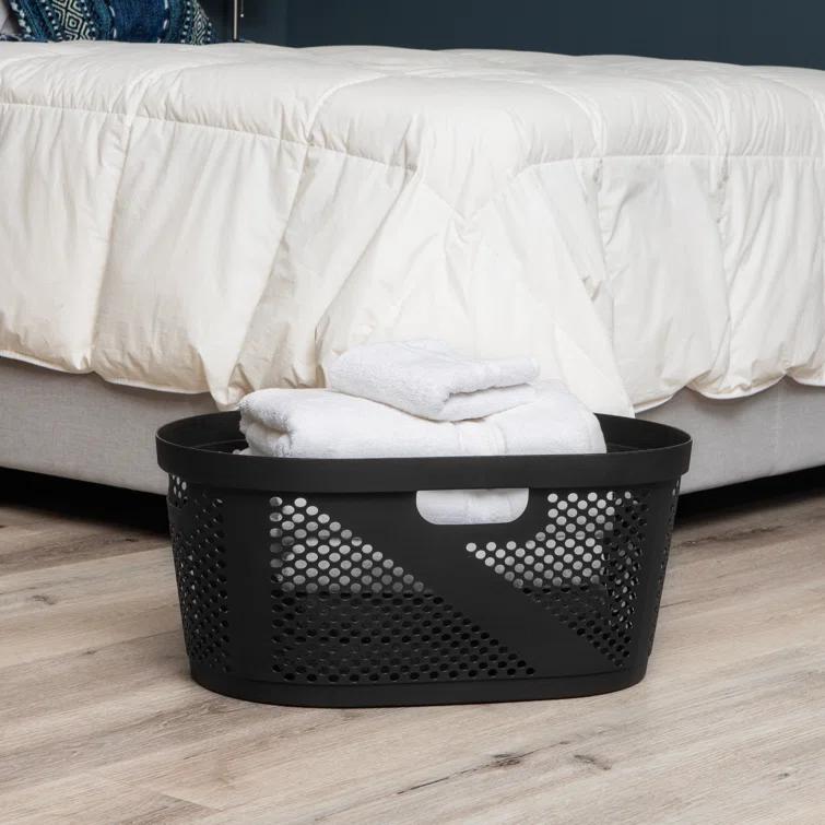 Mind Reader Mind Reader 40L Laundry Basket, Clothes Hamper, Ventilated, Plastic, 23"L x 14.5"W x 10.5"H, 2 Pack (Set of 2)