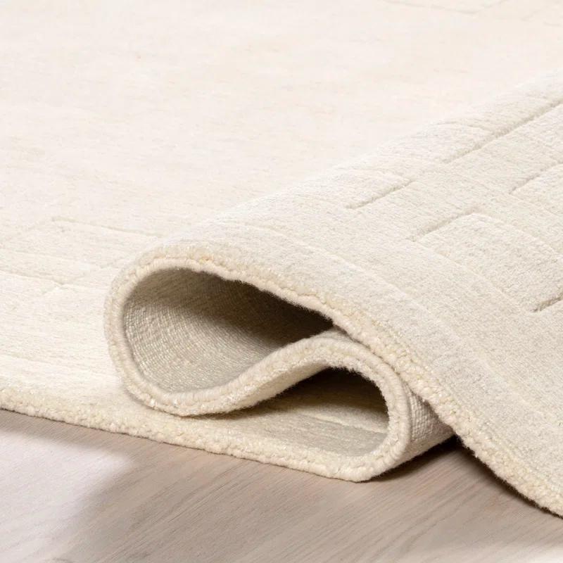 Latitude Run® Rune Bordered Wool-Blend Area Rug