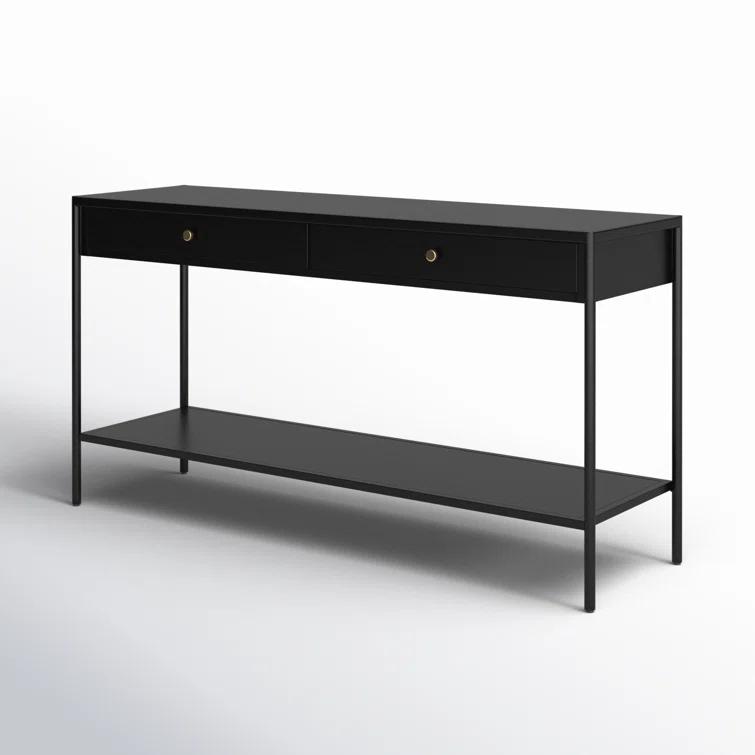 Bronzed Iron Console Table (57")