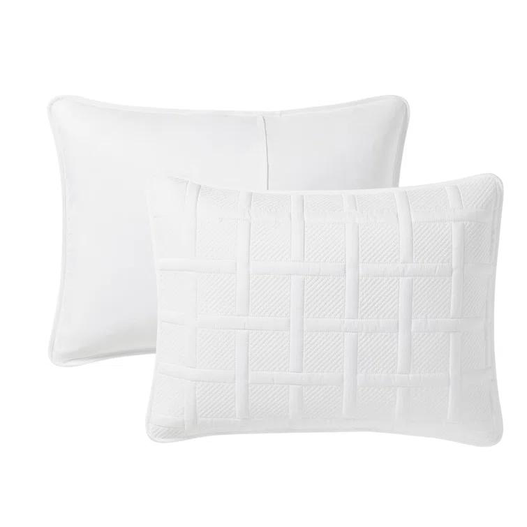 VCNY Square 3-Piece Solid Pinsonic Textured Quilt Set