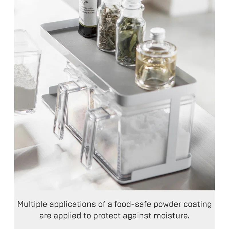 Yamazaki Home Tower Yamazaki Home Pantry Canisters With Rack, Kitchen Organizer, Triple, Steel + Plastic, Handles & Reviews | Wayfair