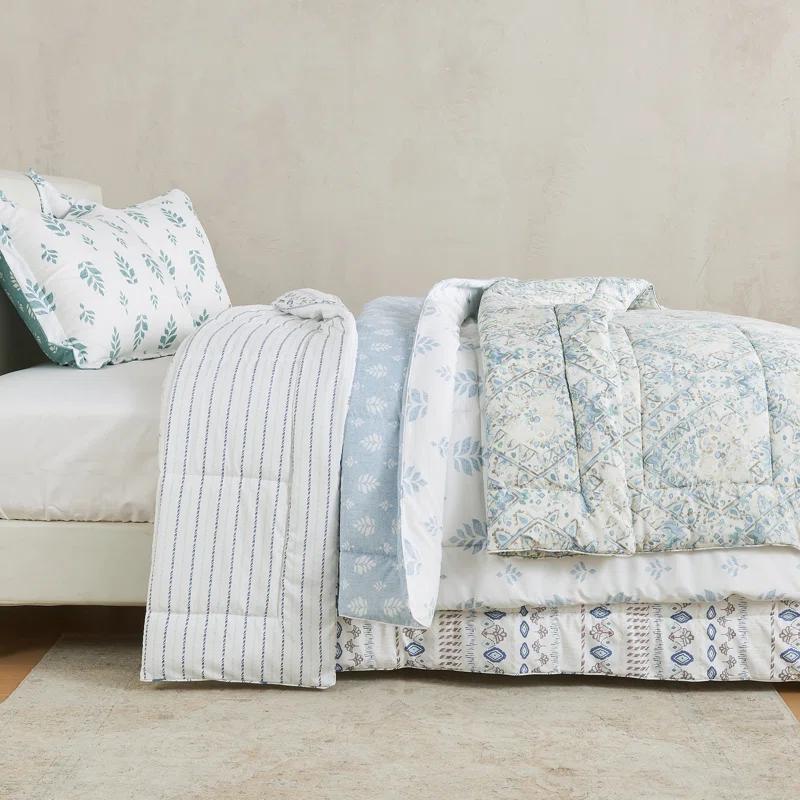 FreshFolds Reversible Microfiber Comforter Set with Shams