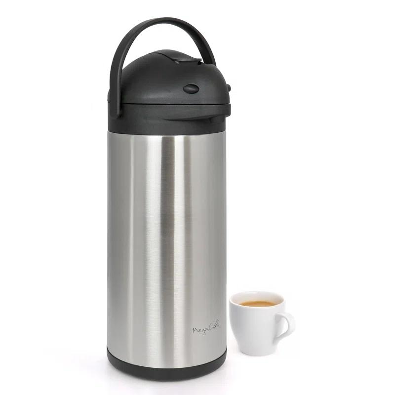MegaChef MegaChef 5 Liter Stainless Steel Vacuum Body Pump Cap Air Pot