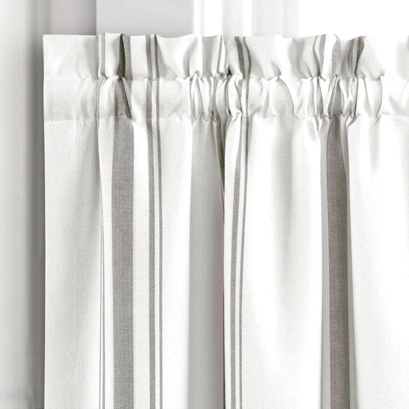 Lush Decor Striped Cotton Tailored Window Valance