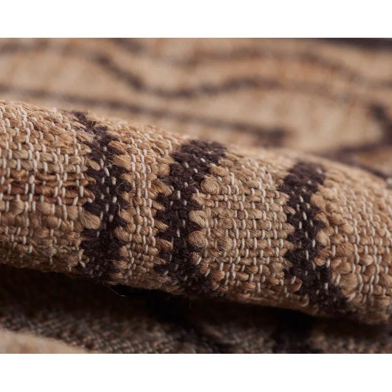 Erin Gates by Momeni Orchard Ripple Brown Hand Woven Wool and Jute Area Rug