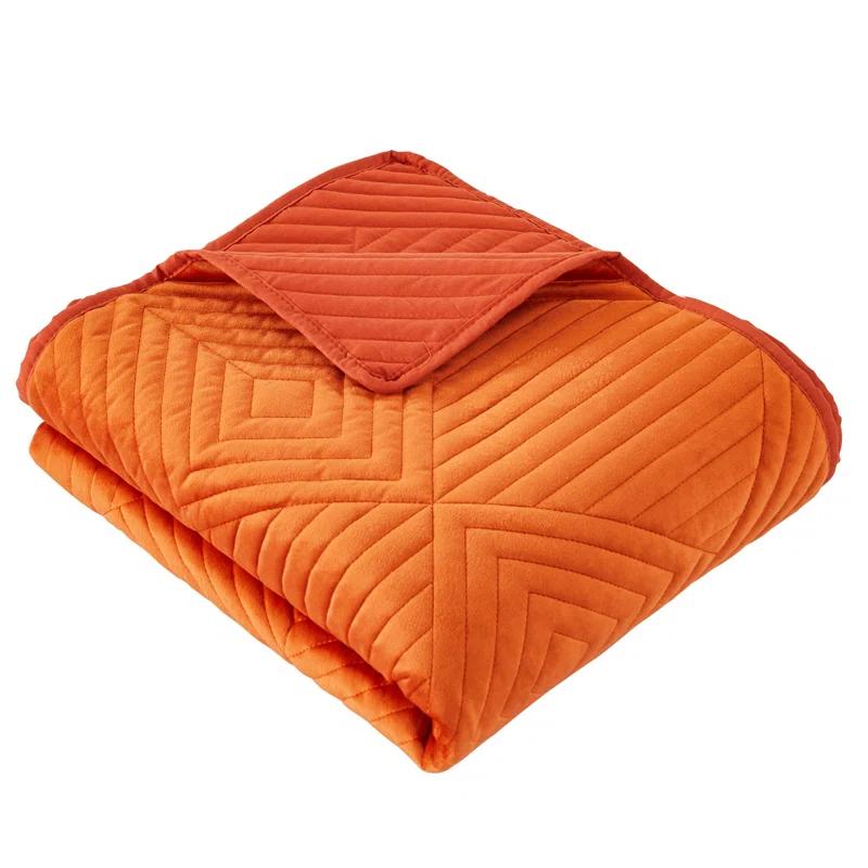 Greenland Home Fashions Riviera Velvet Quilted Throw