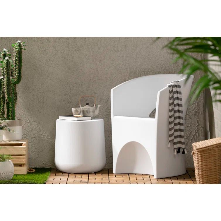 Dalya 15.75'' Plastic / Acrylic Outdoor Side Table