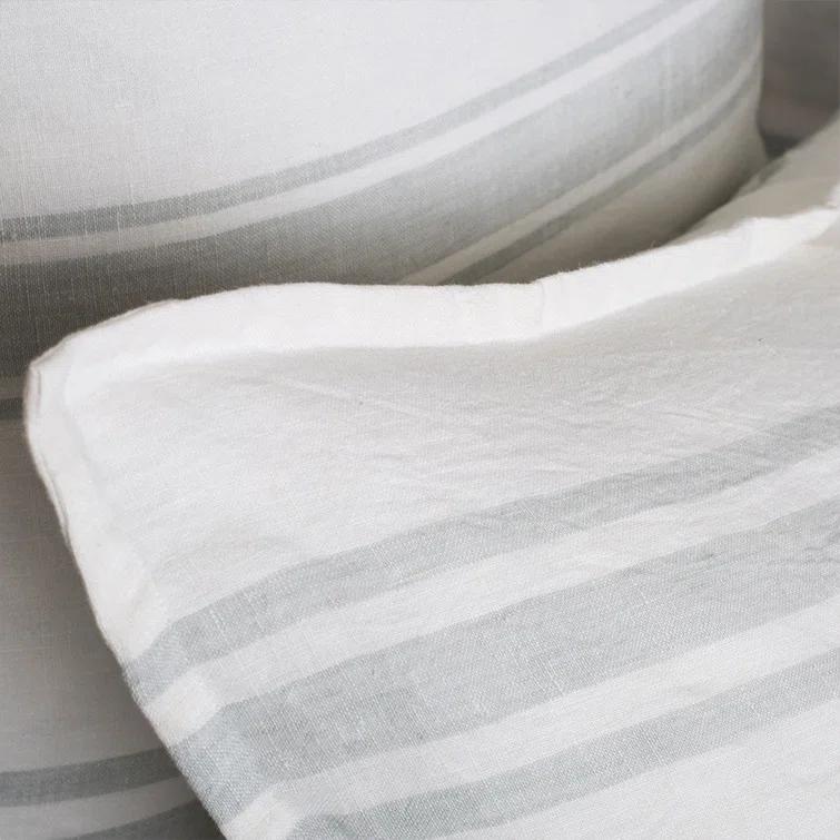 Jackson Sham by Pom Pom at Home - White and Ocean / Standard