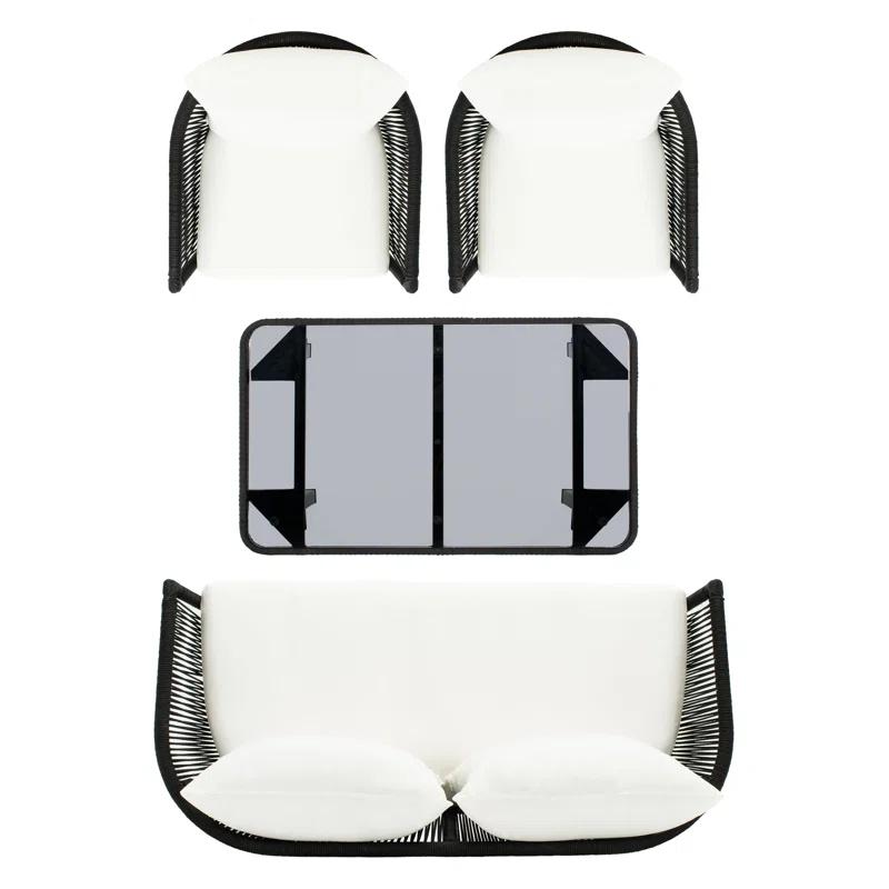 Highland Dunes Oropeza 4 - Person Patio Conversation Sets with Cushions