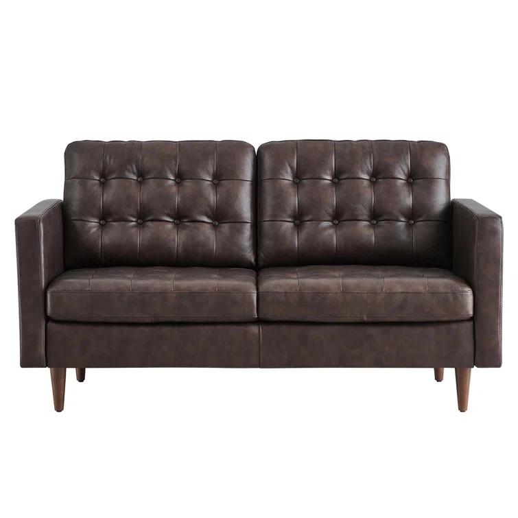 Modway Modway Exalt Tufted Leather Loveseat