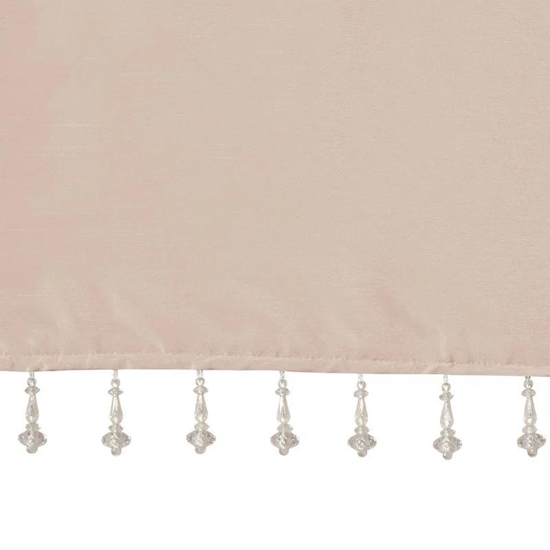 Madison Park Emilia Lightweight Faux Silk Single Valance with Beads