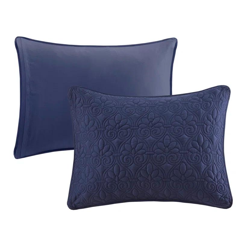 Madison Park Quebec 3 Piece Split Corner Pleated Quilted Bedspread