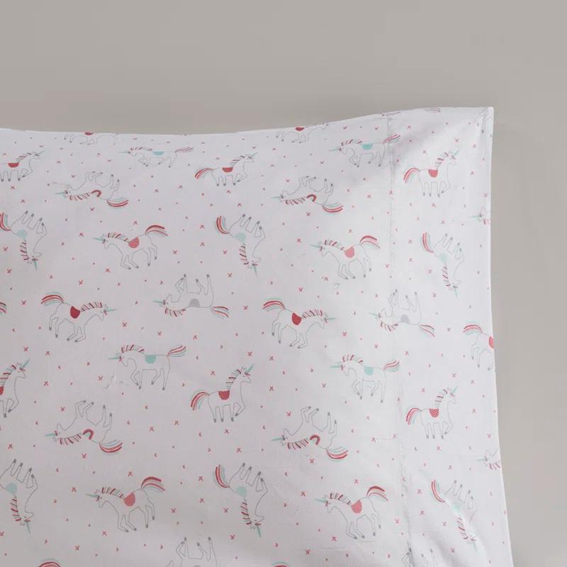 Intelligent Design Kids Alicia Rainbow and Metallic Stars Comforter Set with Bed Sheets