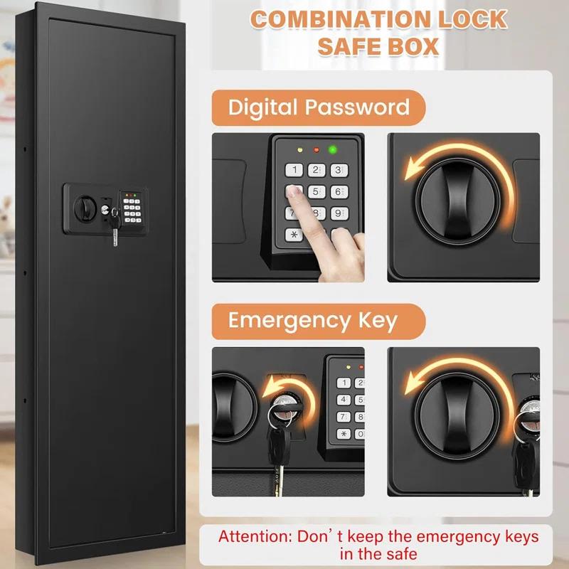 KJETHKEY 43.3" Tall Fireproof Wall Safes