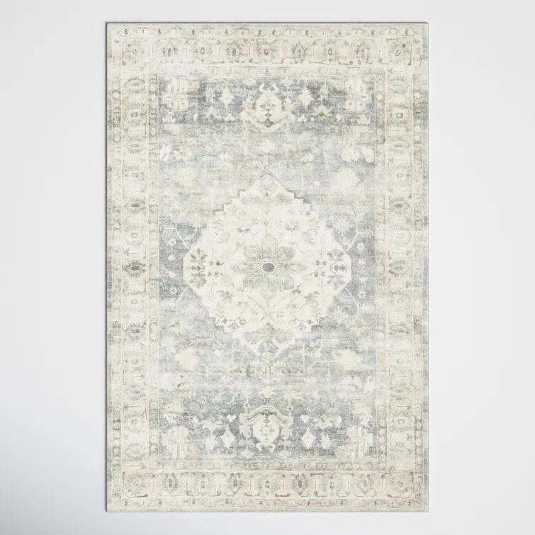 Sera Oriental Denim/Fog Area Rug