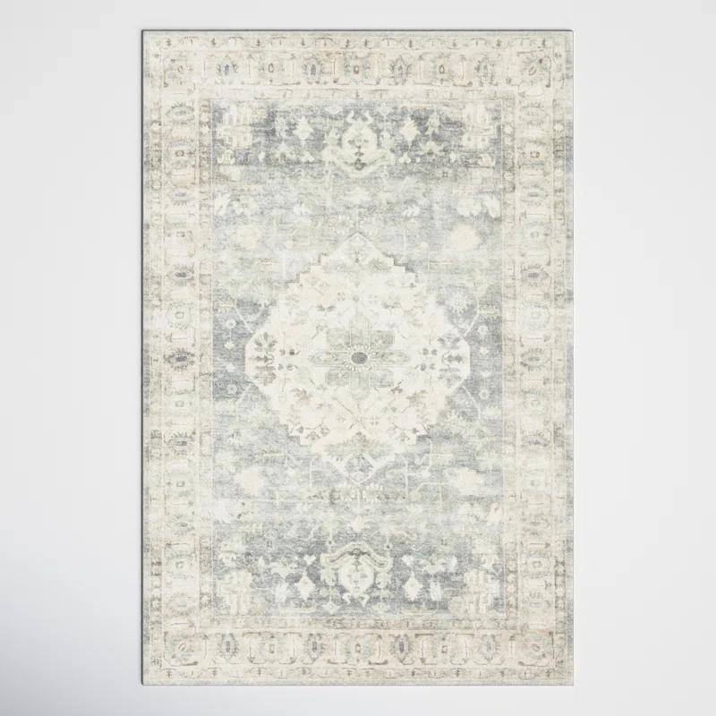 Sera Oriental Denim/Fog Area Rug