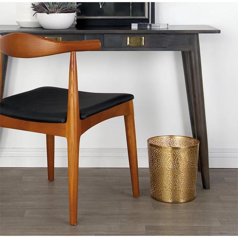 Modern Perforated Design Round Metal Waste Basket