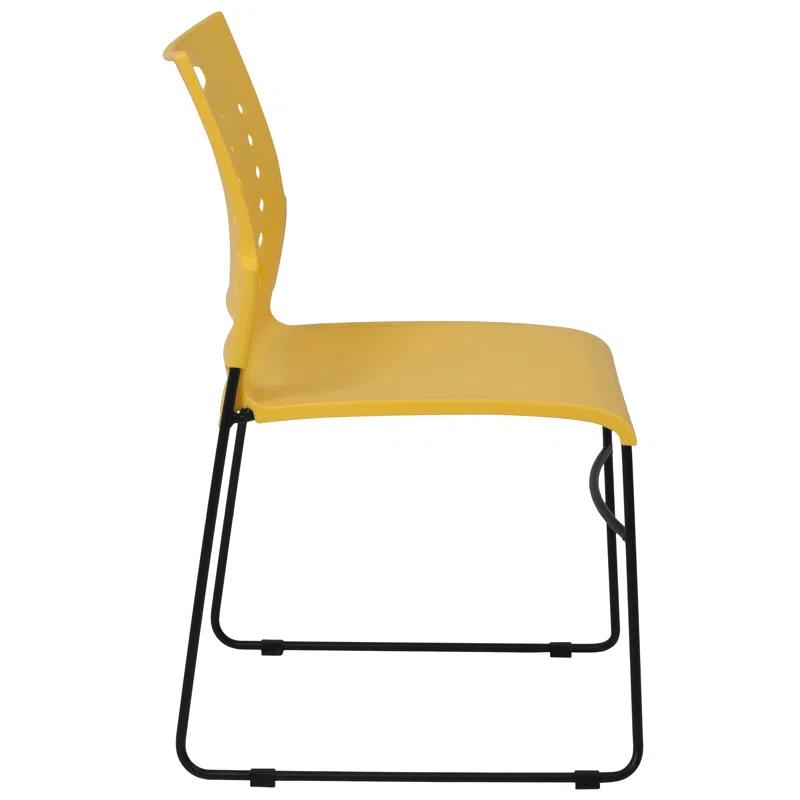 Flash Furniture 881 lb. Capacity Sled Base Stack Chair with Carry Handle and Air-Vent Back