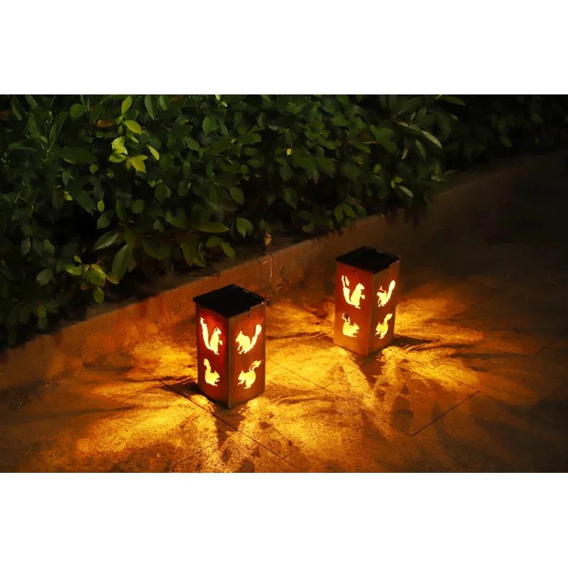 Solar Themed Silhouette Indoor/Outdoor Garden Décor Lantern
