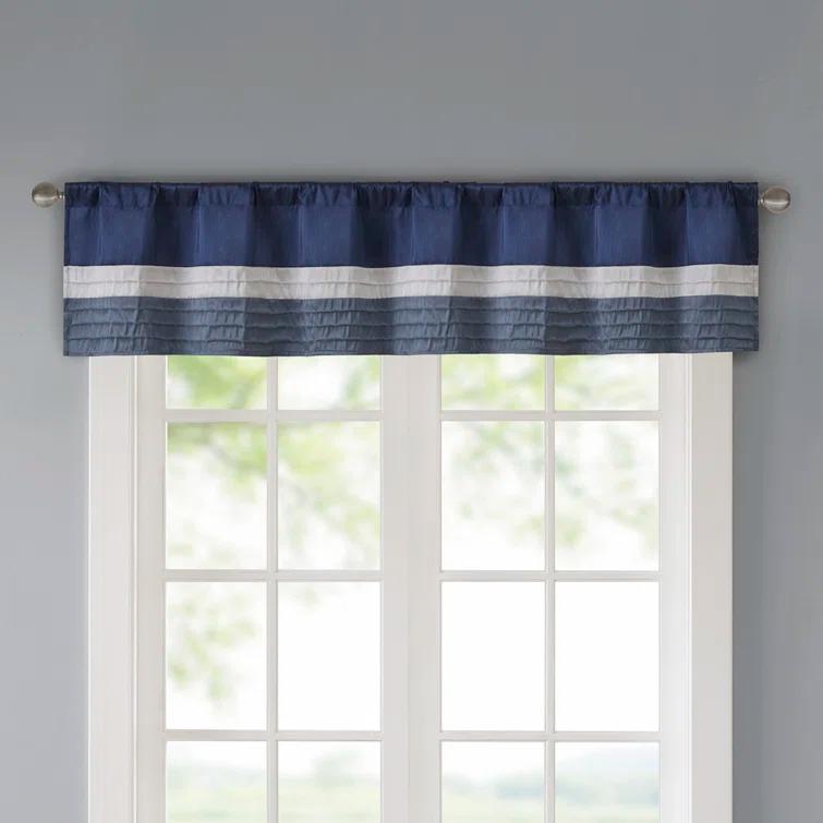 Madison Park Amherst Polyoni Pintuck Single Window Valance