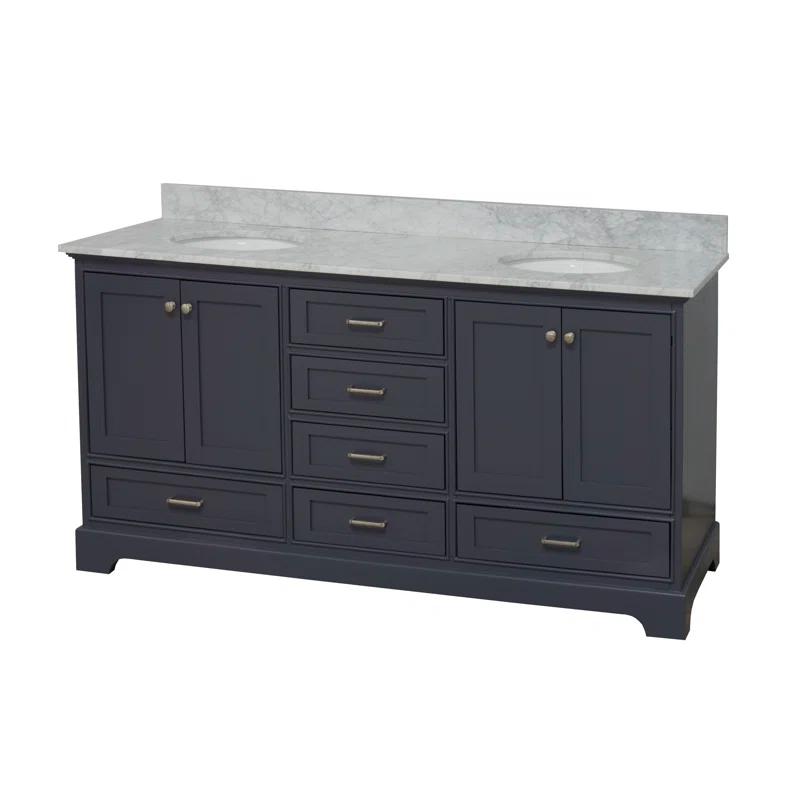 Lark Manor™ Larosa 72'' Double Bathroom Vanity with Marble Top