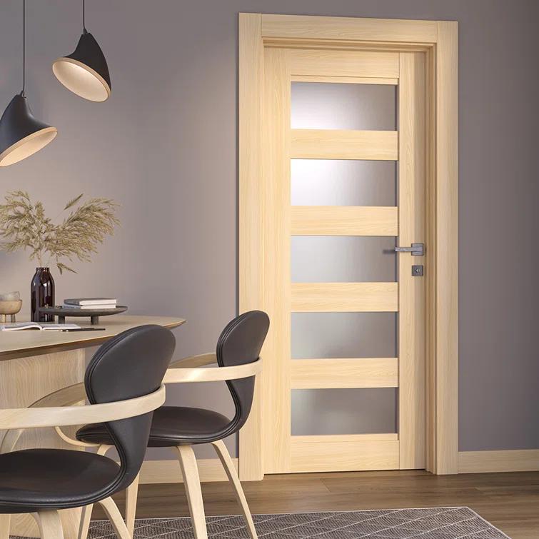 Belldinni Avon 07-07 Panelled Manufactured Wood and Glass Interior Door Slab