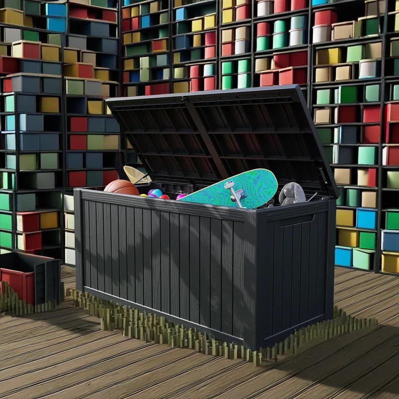 Emperic Design Emperic Design 61'' W 180 Gallons Water Resistant Resin Lockable Deck Box