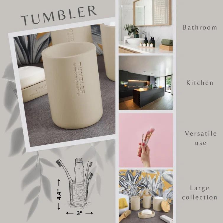 Evideco Bathroom Tumbler / Toothbrush Holder Willis Collection