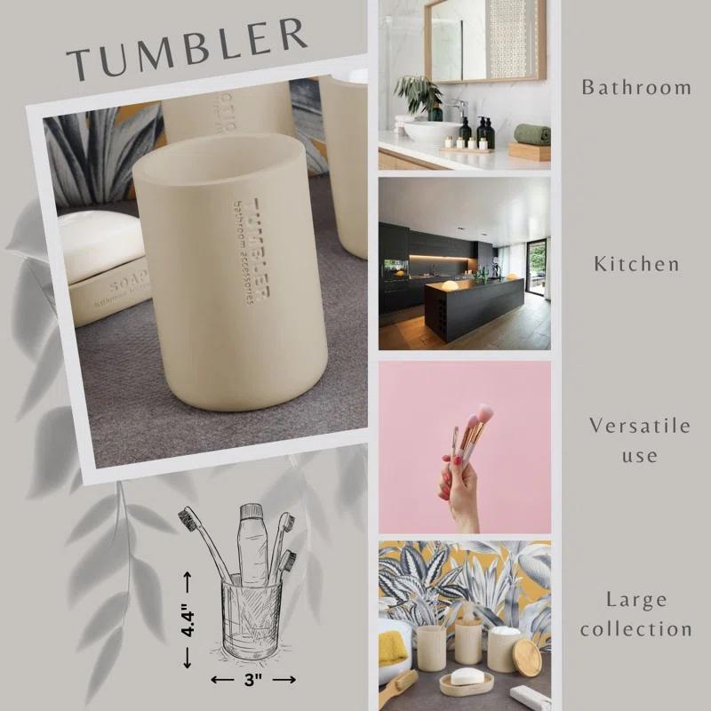 Evideco Bathroom Tumbler / Toothbrush Holder Willis Collection