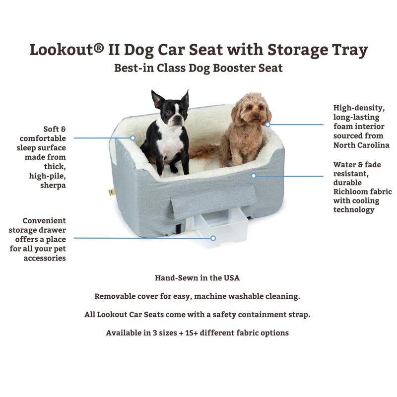 Snoozer Lookout II Dog Car Seat Indoor/Outdoor Fabric