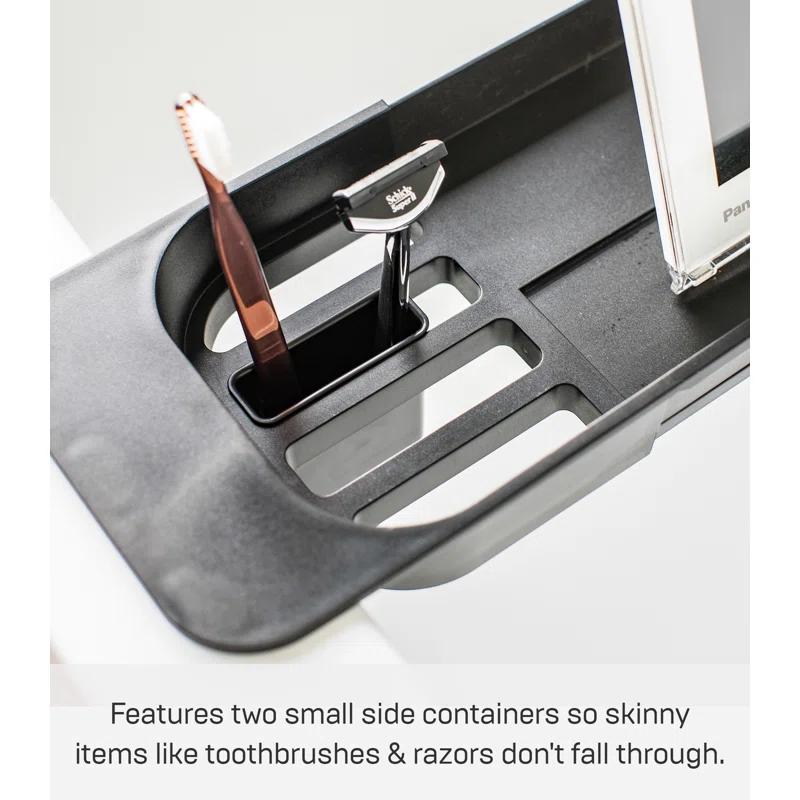 Yamazaki Home Tower Yamazaki Home Expandable Bathtub Caddy - Bathroom Tray Table Holder, 1.77" Height