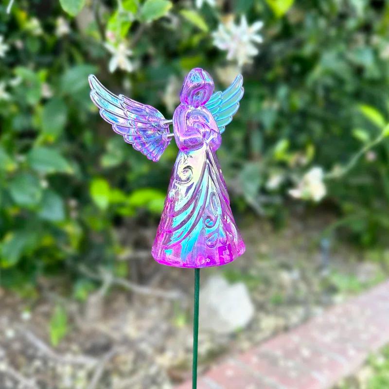 Exhart 2 Piece Angel WindyWing Garden Stakes, 4.5 by 30 Inches (Set of 2)