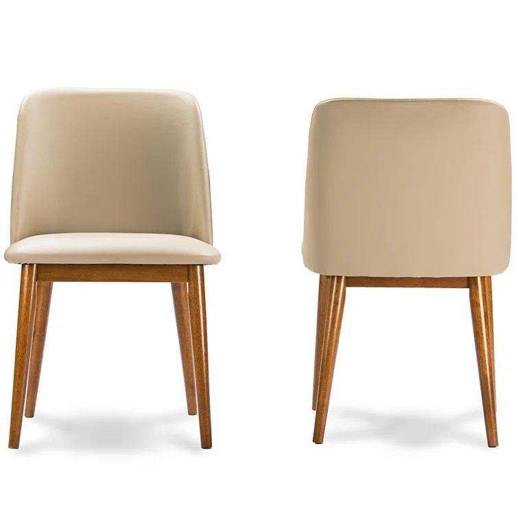 George Oliver Eli 18'' H Faux Leather Upholstered Side Chair (Set of 2)