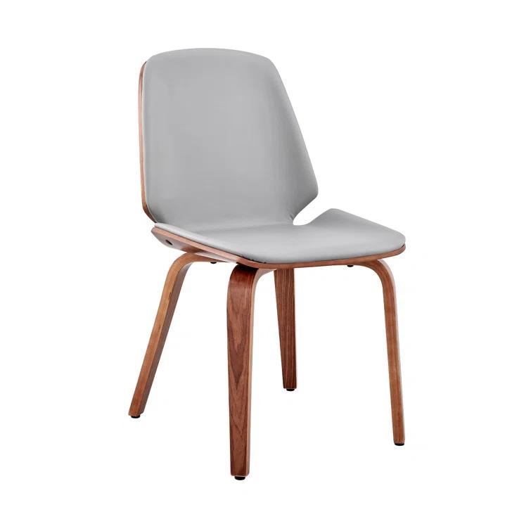 Holly Leatherette Dining Chair with Slightly Curved Seat