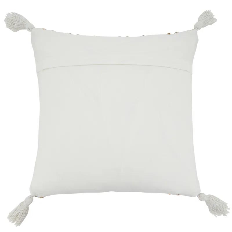 Aziza Tassels Cotton Blend Pillow Cover