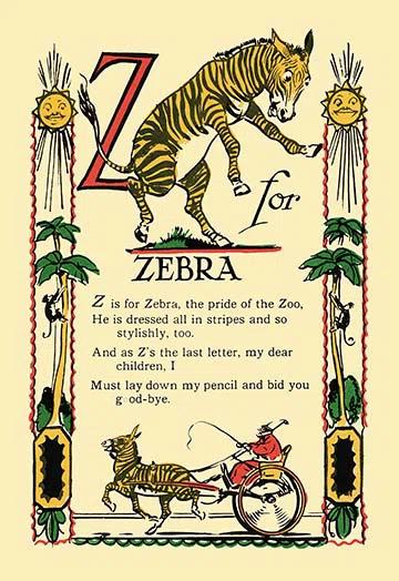 Buyenlarge Z for Zebra by Tony Sarge Vintage Advertisement
