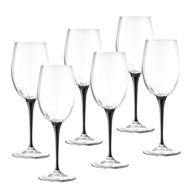 Majestic Crystal 14oz. Crystal White Wine Glass Set (Set of 6)