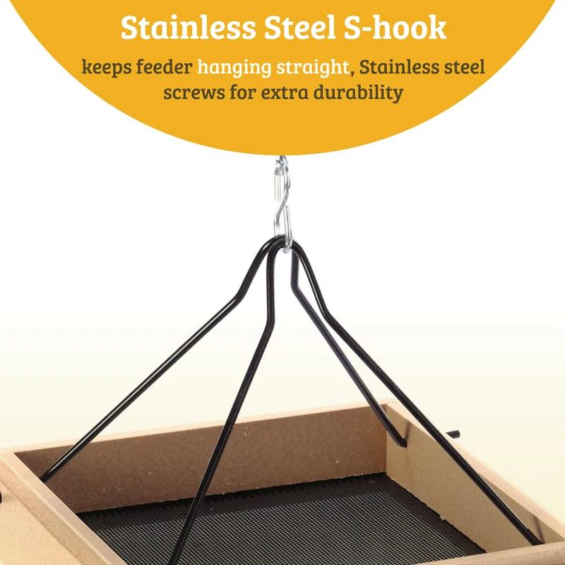 Birds Choice Hanging Platform Bird Feeder in Recycled Plastic Small