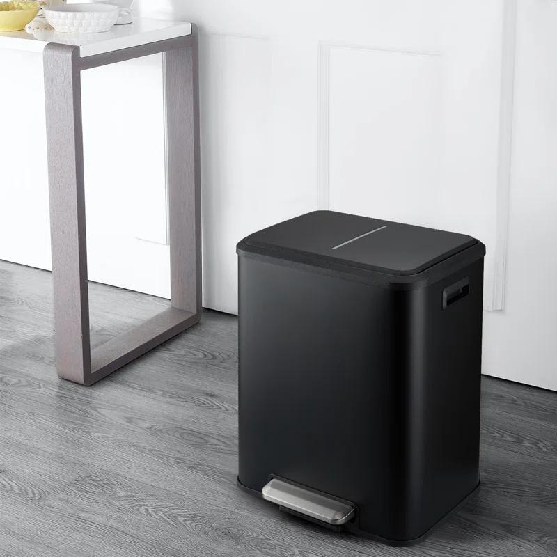Stainless Steel Step On Trash Can- 8 Gallon